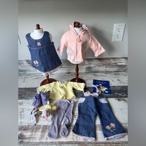 American Girl BITTY BABY Doll Traveltime 2 In 1 Set - Complete w Book & Stickers